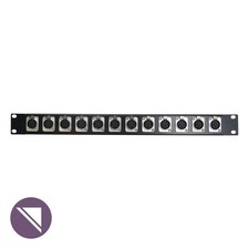 BravoPro BP-003 1RU Rack Mount Patch Bay with 12 x 3-Pin Female XLR