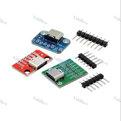 10PCS TYPE-C USB To Connector Board in Green, Blue and Red Colors Fast Shipping