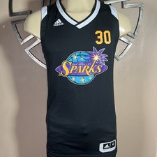 Adidas Black Los Angeles Sparks Number 30 Medium Basketball Jersey