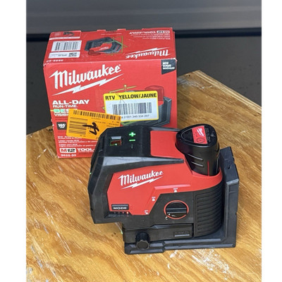 Milwaukee M12 Green 125 ft Cross-Line & Plumb Points Laser Level 3622-20