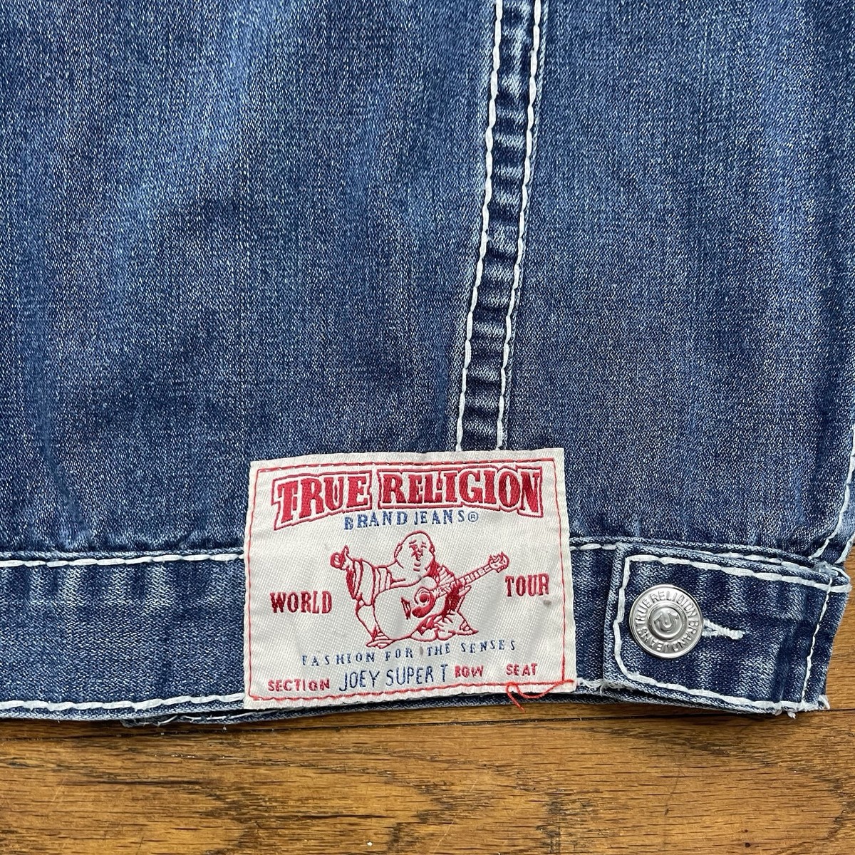 TRUE RELIGION JOEY SUPER T デニム USA製 Y2K TRUE RELIGION JOEY SUPER T デニムパンツ 極太ステッチ - メルカリ