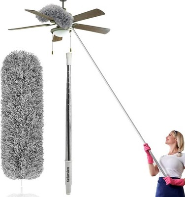 Washable Telescopic Duster, Extra Long 254 cm, Long Extendable, Microfibre Du...