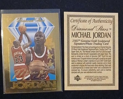Upper-Deck 1996 Michael Jordan Diamond stars with coa
