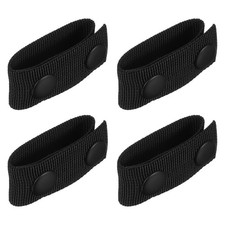 4 Pcs Belt Keepers with Double Snaps, for Waistband, Black