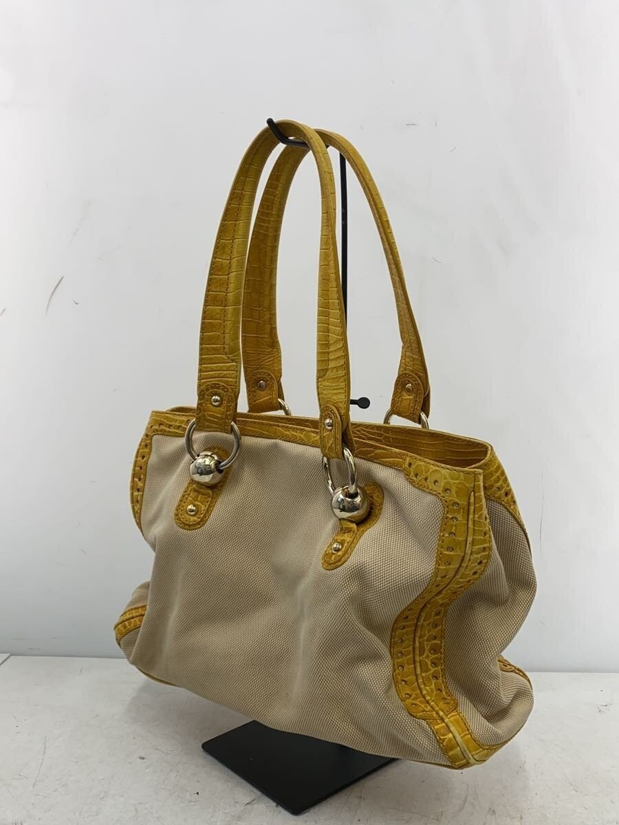 CELINE Boogie Bag Python Embossed Tote Bag Canvas… - image 2