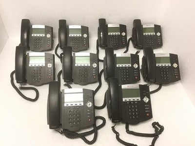 10x Polycom SoundPoint IP450 VoIP Business Phone PoE 3-Line WORKING FREE SHIP