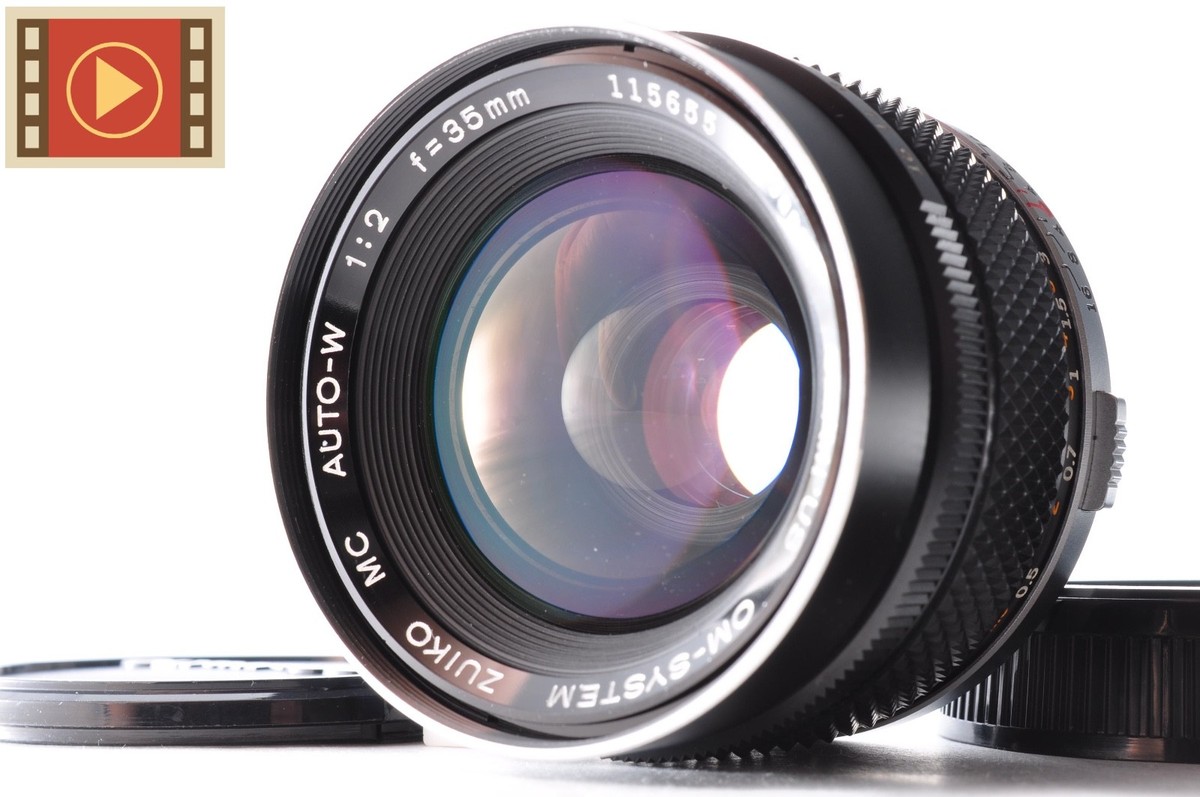 【美品】OLYMPUS ZUIKO MC AUTO-W 35mm F2 🎦 Olympus Zuiko MC Auto-W 35mm F/2 Wide Angle OM Lens #115655 JP