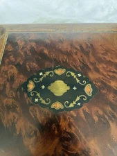 Napoleon Area FRENCH Burl Wood Sewing Box With BRASS INLAY