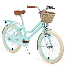 Girls Bike with Basket for 7-10 Years Old Kids 20 inch wheel No Training Wheels