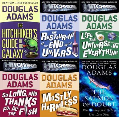 Hitchhiker's Guide to the Galaxy Series by Douglas Adams Paperback