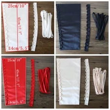 3 In 1 Set Satin Corset Kit Lace Up Zipper Replacement Wedding Gown Colors Back
