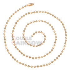 C21 30"inch Men stainless steel Gold 3mm ball bead necklace chain link