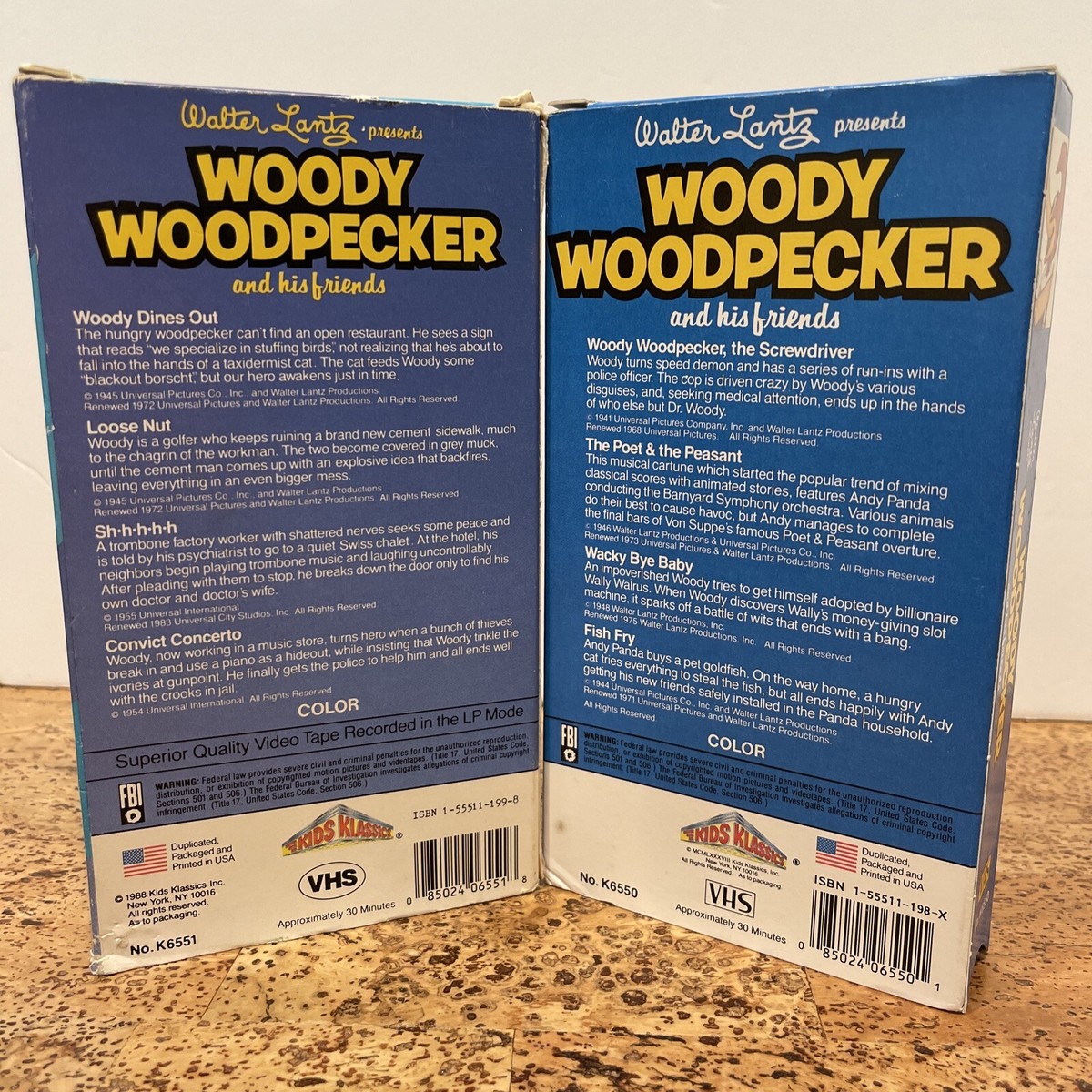 Woody the Woodpecker and his Friends - VHS 80's 2 Tapes