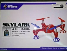 WLToys V252 Skylark Quadcopter Gift Drone 2.4GHz 4 CH RTF RC Li-Po Battery Fly 