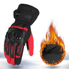 Motorcycle Touchscreen Gloves Winter Ski Windproof Water-Repellent Warm Gauntlet