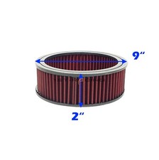 9x2 Universal Polish Aluminum Round Air Cleaners Sbc Bbc 350 383 400 454 307