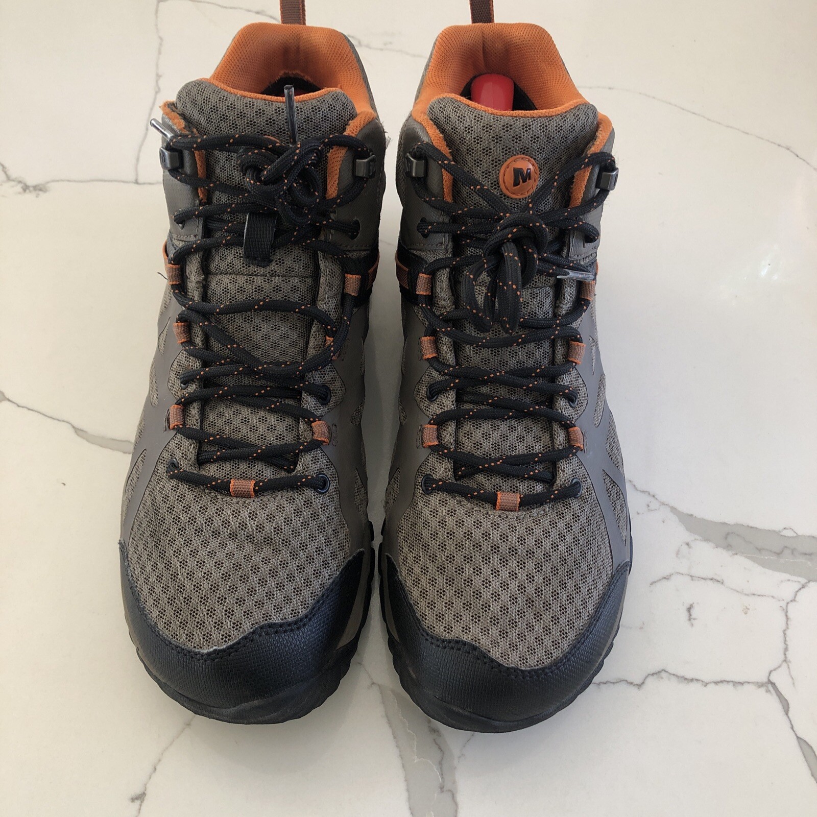 MERRELL scarpe da trekking uomo bordo dritto boulder arancione bruciato J342270C taglia 10 5