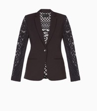 Bcbg Maxazria Keanu Black Lace Blazer Size Xxs Rrp £228