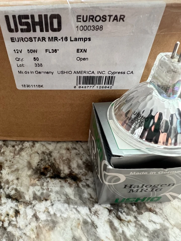 Ushio EUROSTAR MR16 LAMP EXN 12V 50W FL36Degree