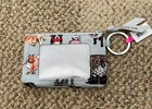 Vera Bradley Zip ID Case Dog Show Print  Key Chain Ring Pattern Varies from Pic