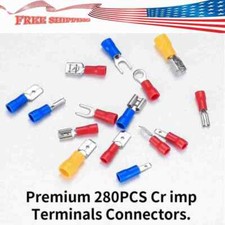 280PCS Assorted Insulated Port Connectors Kit Electrical Wire Crimp Terminals US