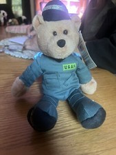 Vintage 2002 USAF Bear Limited Treasures Hometown Heroes Guardian Collectible 8"