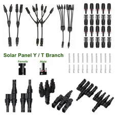 Solar Panel Y / T Branch Cable Connection Waterproof Adapter Connector Extension