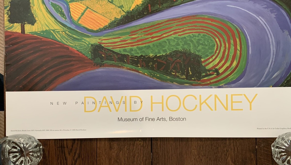 DAVID HOCKNEY OFFSET LITHOGRAPH RARE EXHIBITION POSTER GARROWBY