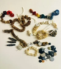 Jar of Vintage to Antique Buttons Variety of Materials Grouped RARE Lot of 375+