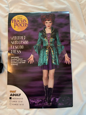 Disney Hocus Pocus Winifred Sanderson Costume Adult Medium Wig Cape Stockings