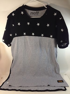 new NEFF STARS DROP TAIL TEE black MEN SIZE L  ***