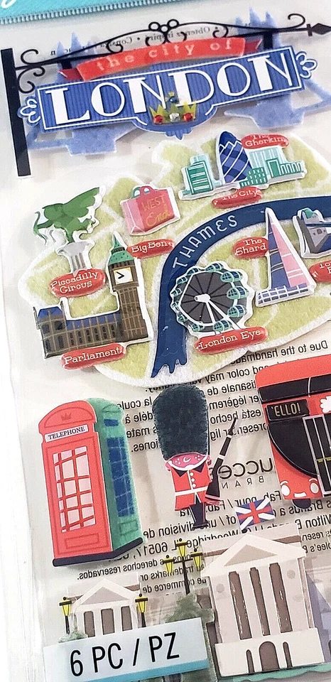 Jolee's Boutique 尺寸贴纸 - 伦敦 - 6 件 — 第 2/2 张图片