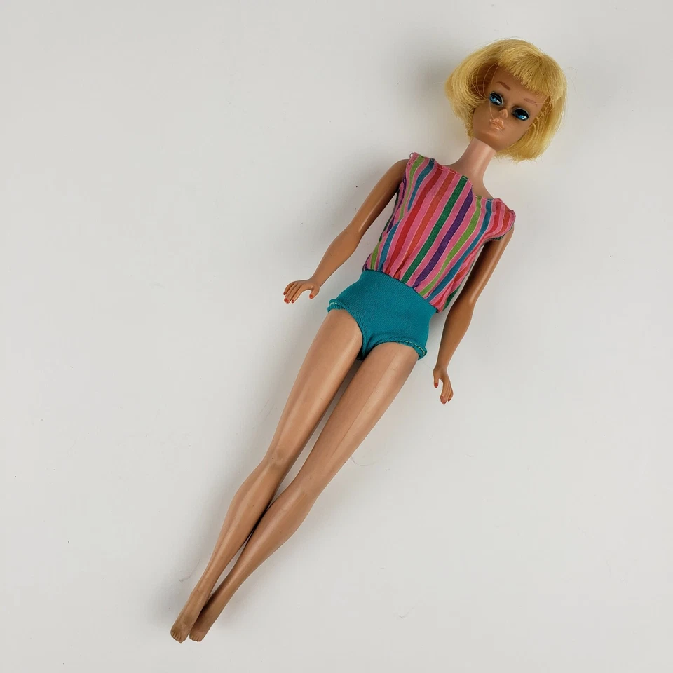Barbie American Girl 1964 muñeca Mattel #1070 rubia pálida patas flexibles originales Foto 4 de 4