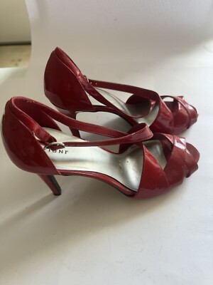 Fiona Open Toes Pump  Size 10 Red