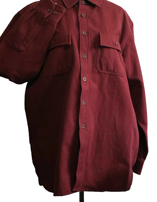 Hi-Quality Luxuriously Warm Heavy Winter 100% Cotton Flannel  L Red  L.L. Bean