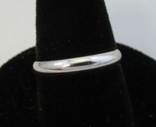 SIZE 10 14KT WHITE GOLD PLATED 3MM SMOOTH WEDDING BAND UNISEX RING-USA SELLER