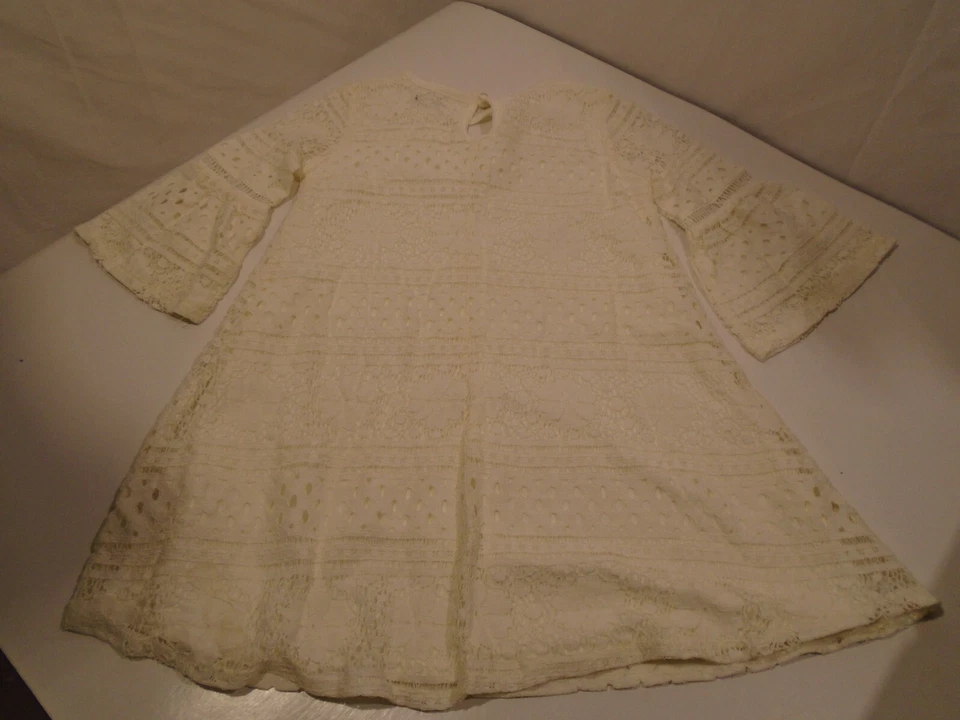 Vestido Niñas Talla 10 My Michelle Niñas Off White Encaje Manga Campana En muy buen estado mini boho Foto 2 de 4