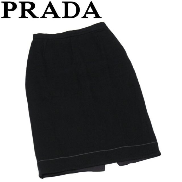 Prada Womens Black Cotton KneeLength Skirt Size 42 Tight Fit Prada Womens Black Cotton KneeLength Skirt Size 42 Tight Fit
