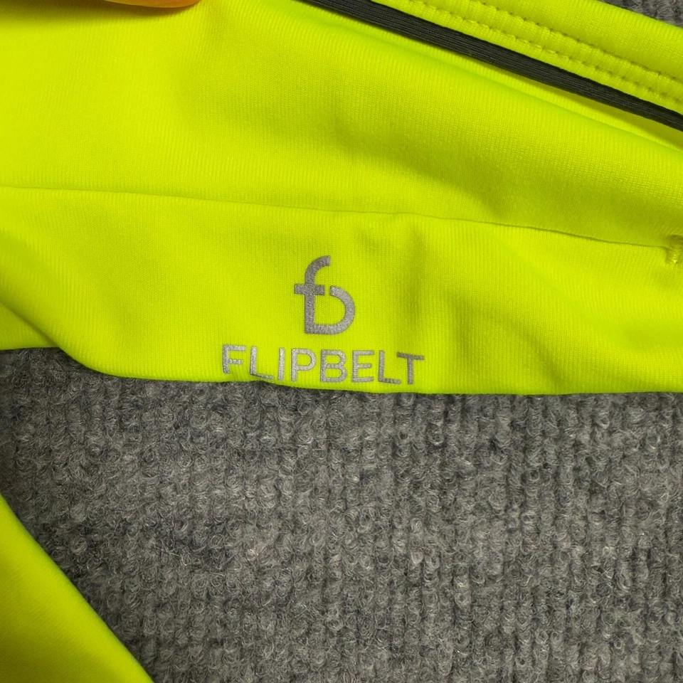 Cinturón FlipBelt Mujer XL Viaje Caminata Entrenamiento Correr Ciclismo Cinturón Amarillo Nuclear Foto 4 de 4