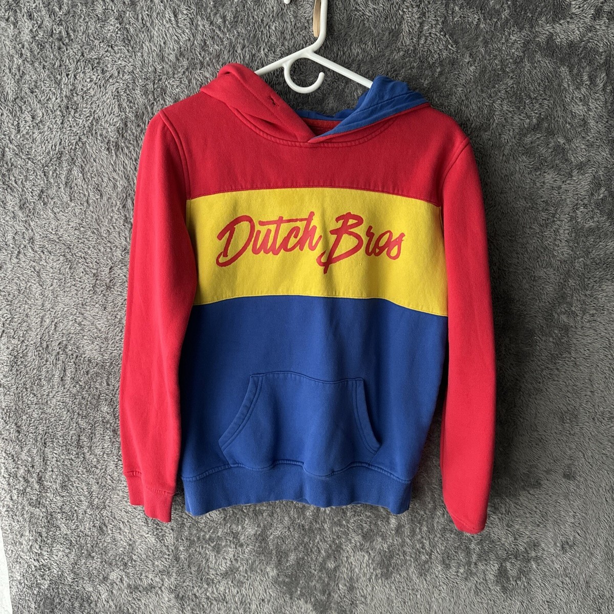 Dutch Brothers Coffee Hoodie All Gender Medium Classic Pullover Yellow Red  Blue | eBay