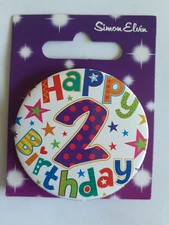 2 Today, multi colour ,Simon Elvin birthday badge,