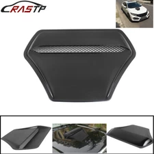 Black Universal Car Decorative Air Flow Intake Hood Scoop Vent Bonnet Cover