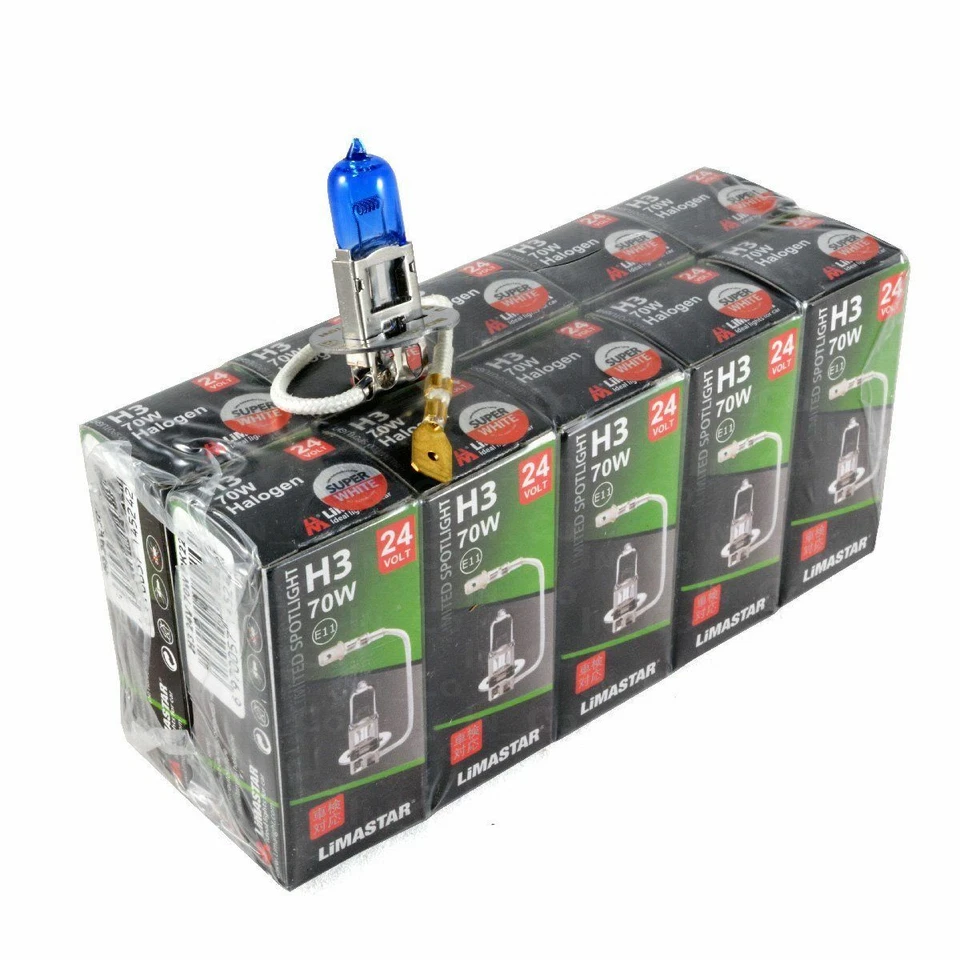 H3 24V 70W Xenon White Halogen Headlight Bulbs 6000k HGV Truck - Image 3 of 4