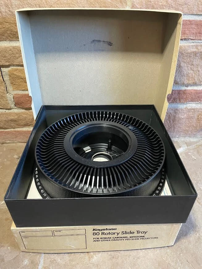 (2) Keystone 80 rotary slide tray for Kodak Carousel Keystone other C SHIP NOTE - Image 2 of 4