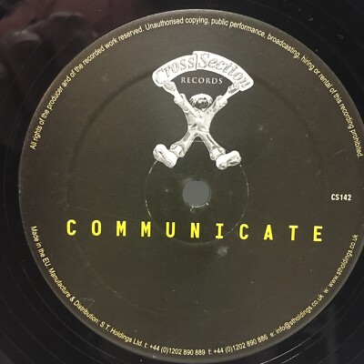 Chris Simmonds  Communicate  vinyl EP Cross Section Records 2001