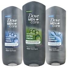 Dove Men Care Body Face Hair Wash Hydrating Moisturizer Bundle 400 ml 13.5 fl oz