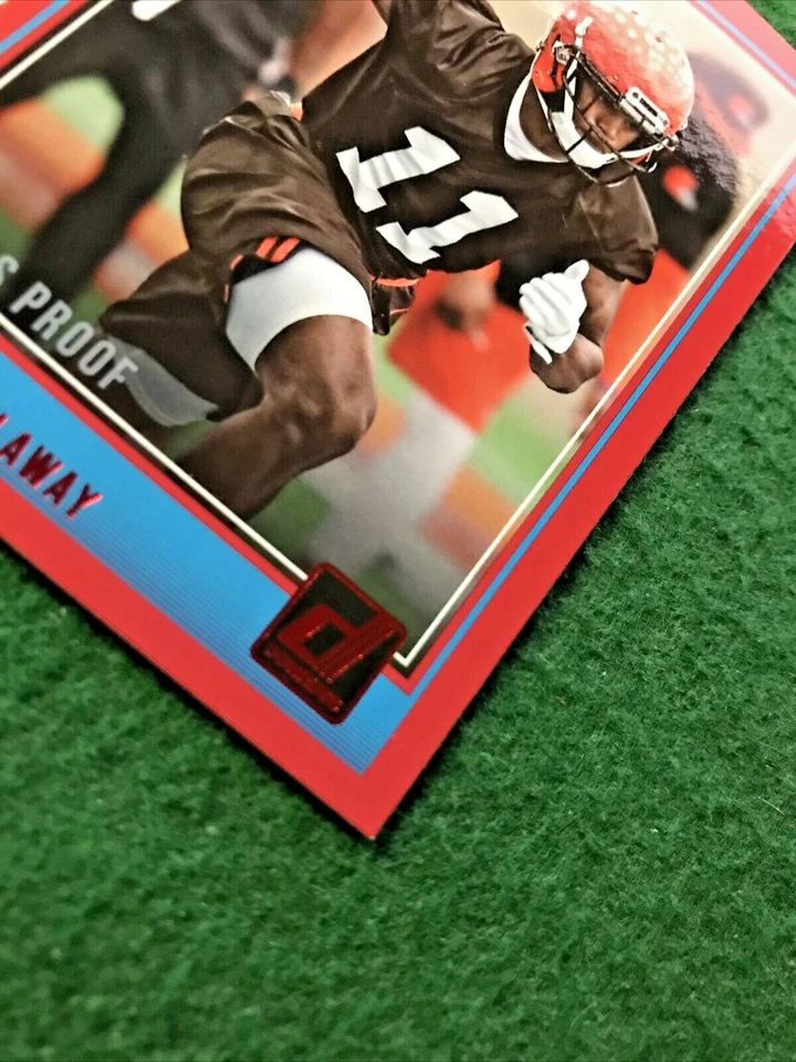 2018 Donruss #341 RC Red press proof Antonio Callaway Chiefs Bears - Image 3 of 4