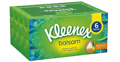 Kleenex Balsam Taschentücher normale Taschentücher beruhigender Komfort x 6