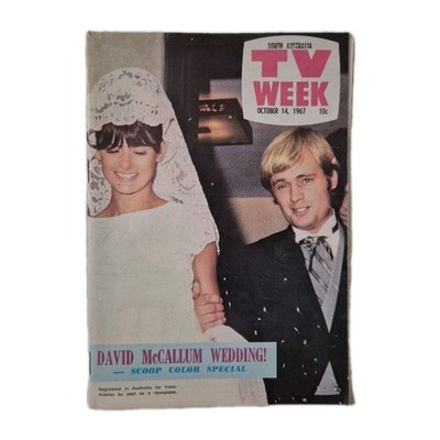 TV Week Vintage Magazine October 14, 1967 David McCullum / Ian Fairweather