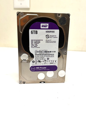 Western Digital WD Purple  6 TB Surveillance Hard Drive WD60PURZ / 6 TB